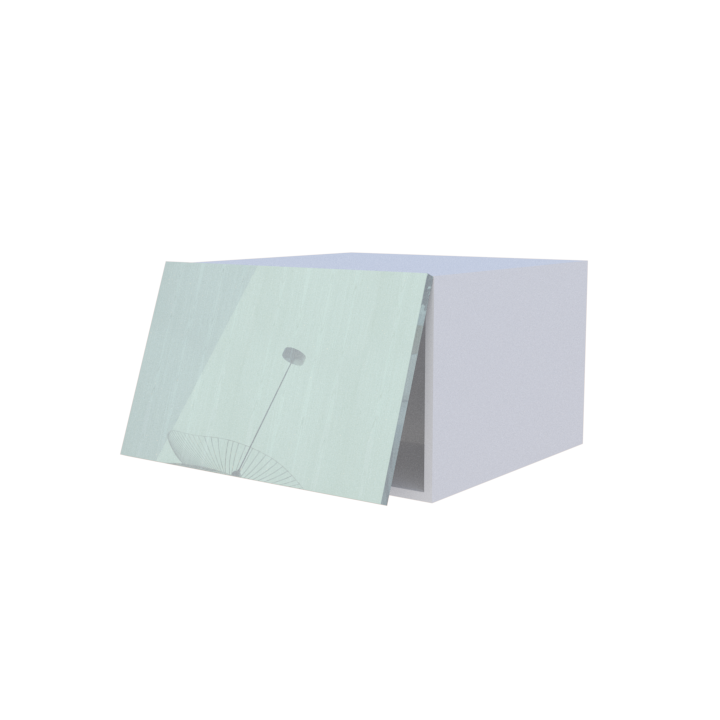 Meuble haut abattant 1 porte grande profondeur - Larg. 60cm - Haut. 38cm