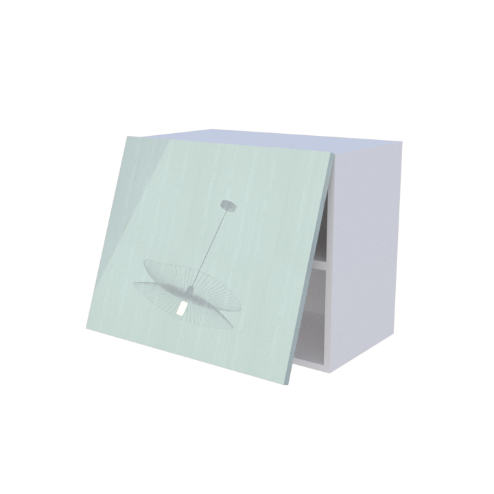 Meuble haut abattant 1 porte - Larg. 60cm - Haut. 50cm