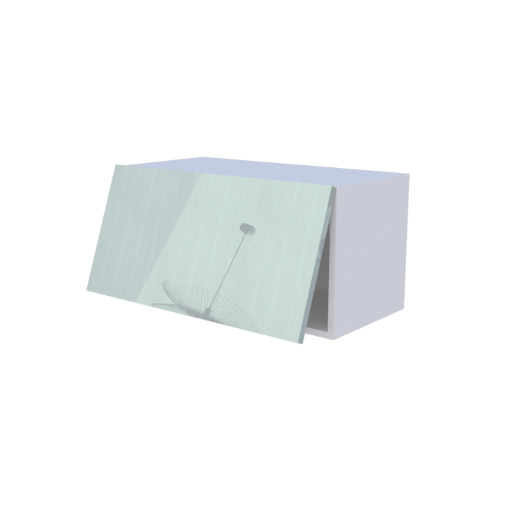 Meuble haut abattant 1 porte - Larg. 70cm - Haut. 35cm
