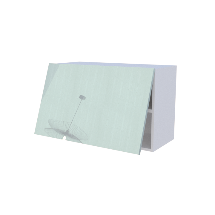 Meuble haut abattant 1 porte - Larg. 80cm - Haut. 50cm