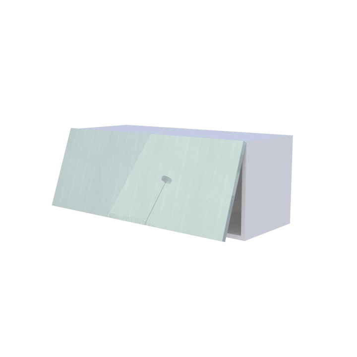Meuble haut abattant 1 porte - Larg. 90cm - Haut. 35cm