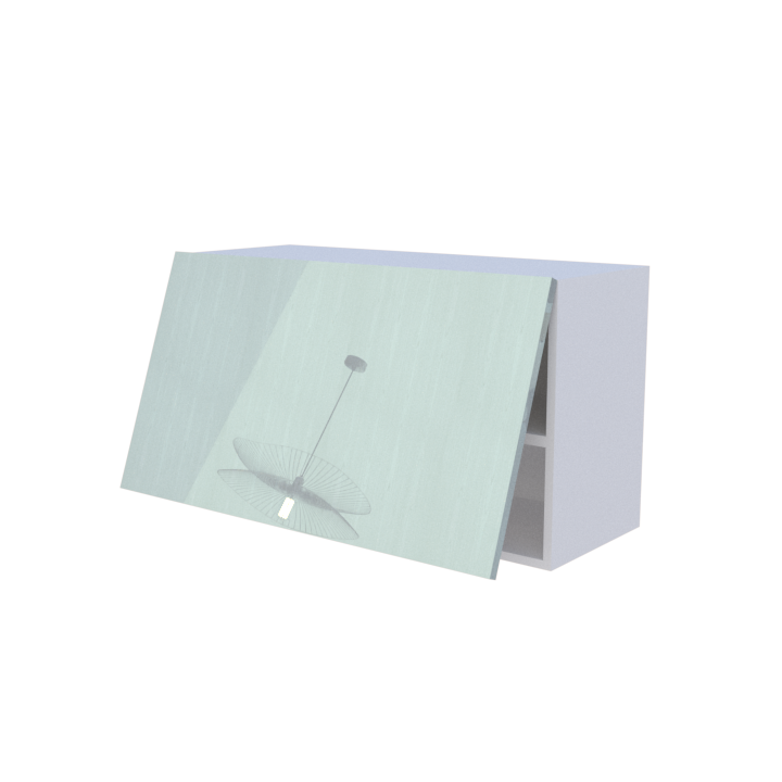 Meuble haut abattant 1 porte - Larg. 90cm - Haut. 50cm