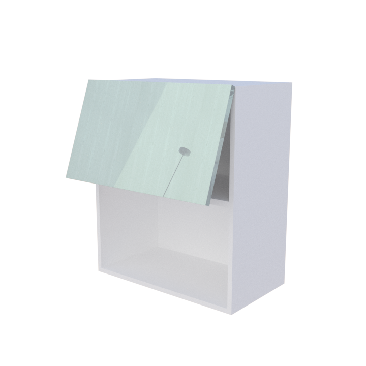 Meuble haut abattant 1 porte micro onde - Larg. 60cm - Haut. 70cm