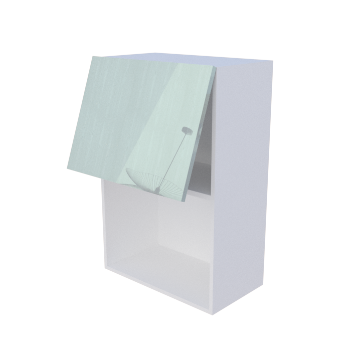 Meuble haut abattant 1 porte micro onde - Larg. 60cm - Haut. 90cm
