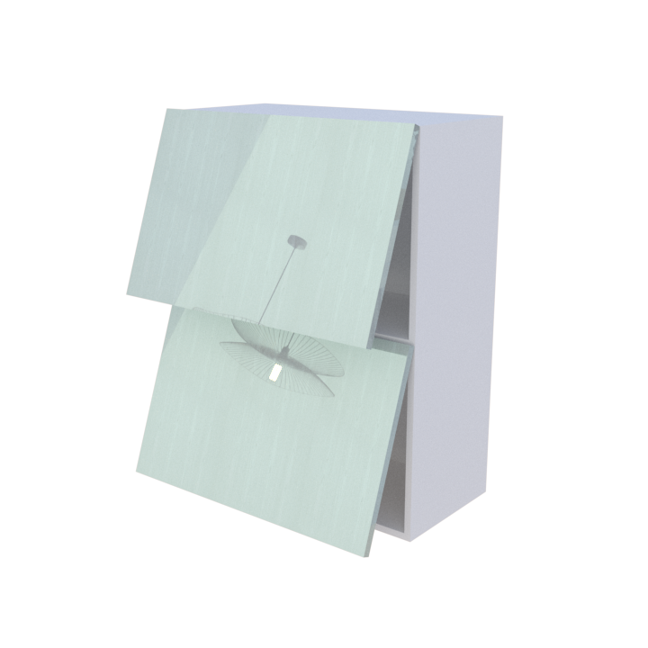 Meuble haut abattant 2 portes - Larg. 70cm - Haut. 90cm