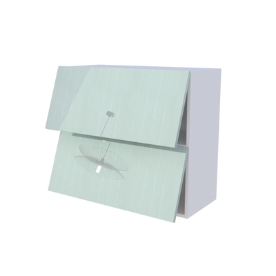 Meuble haut abattant 2 portes - Larg. 80cm - Haut. 70cm