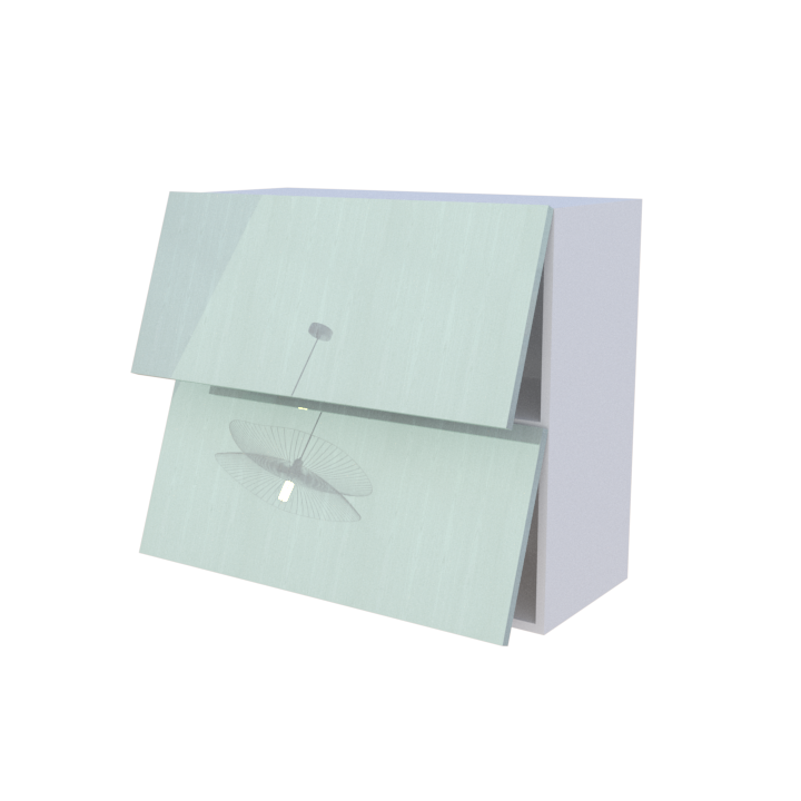 Meuble haut abattant 2 portes - Larg. 80cm - Haut. 70cm