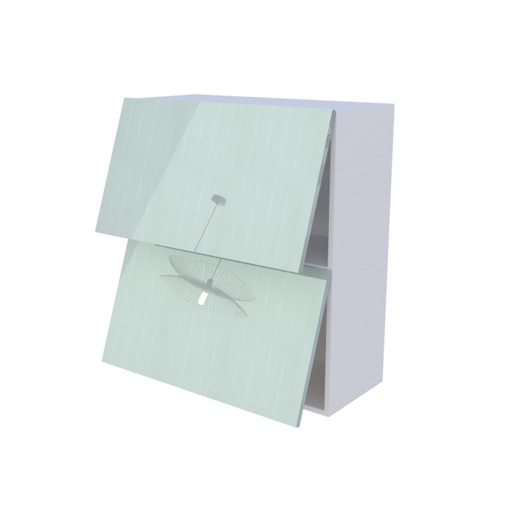 Meuble haut abattant 2 portes - Larg. 80cm - Haut. 90cm