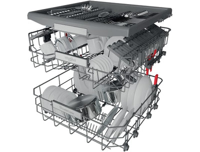 Lave-vaisselle encastrable WHIRLPOOL WCBO3T133PFI : Semi-intégrable 14 couverts inox, 6ème Sens, PowerClean Pro et Natural Dry