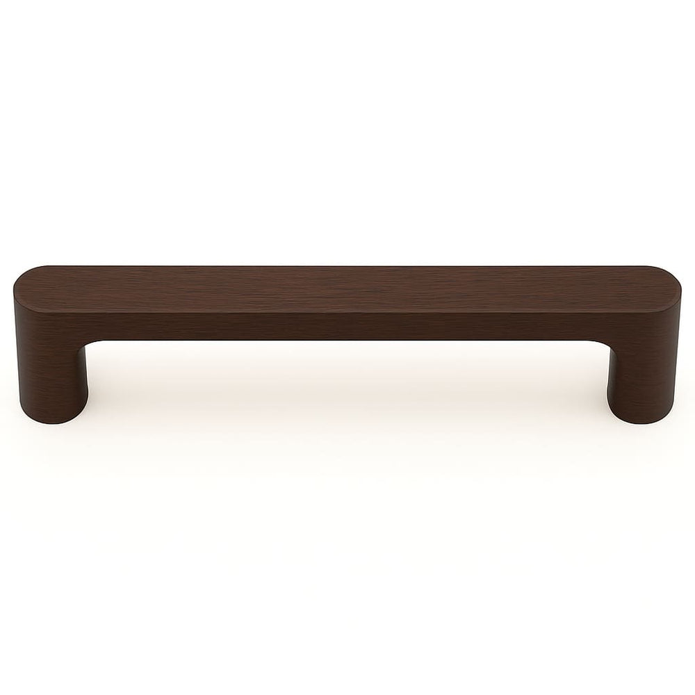 Poignée de meuble cuisine 170mm en bois foncé, finition naturelle chaleureuse