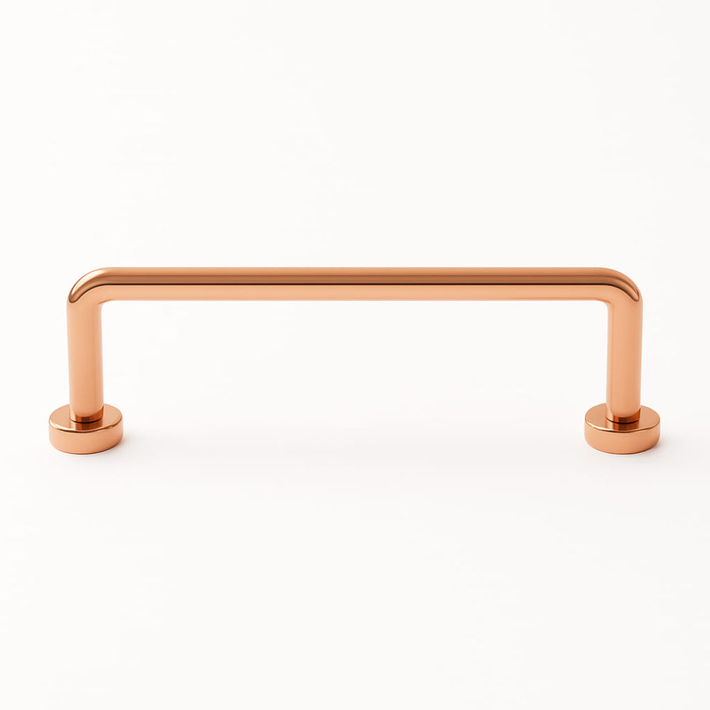 Poignée de cuisine 143mm en métal cuivré, finition dorée vintage sur mesure