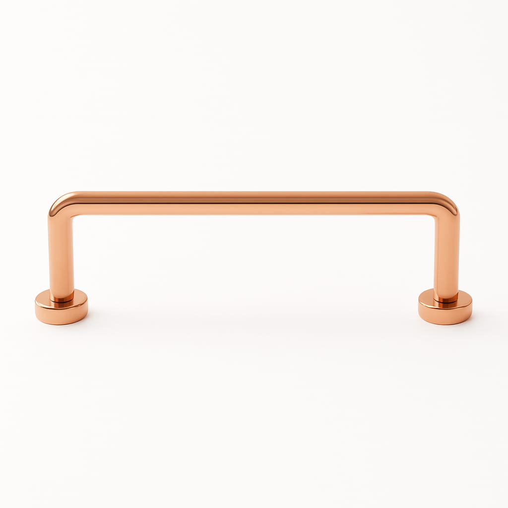 Poignée de cuisine 143mm en métal cuivré, finition dorée vintage sur mesure