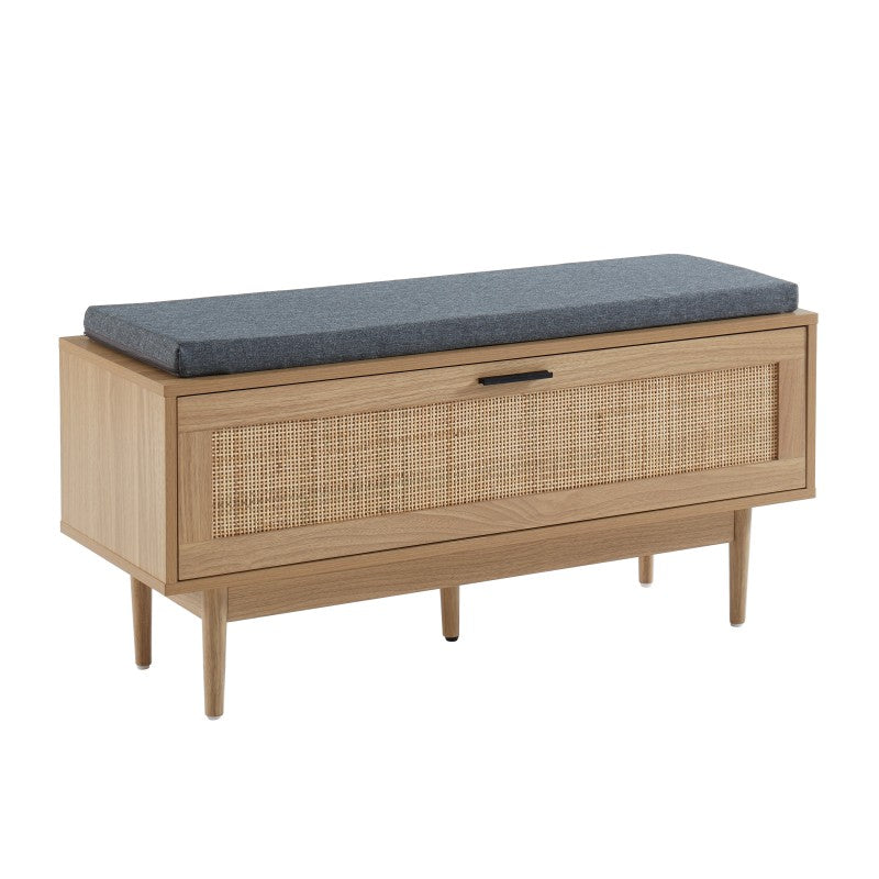 Banc à chaussures AMANA cannage rotin
