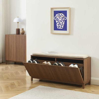 Banc à chaussures ORCA effet noyer