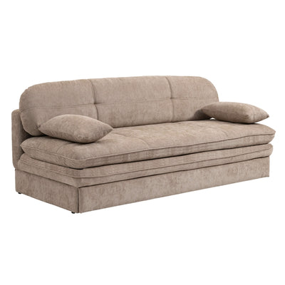 Banquette convertible CILA 3 places tissu marron