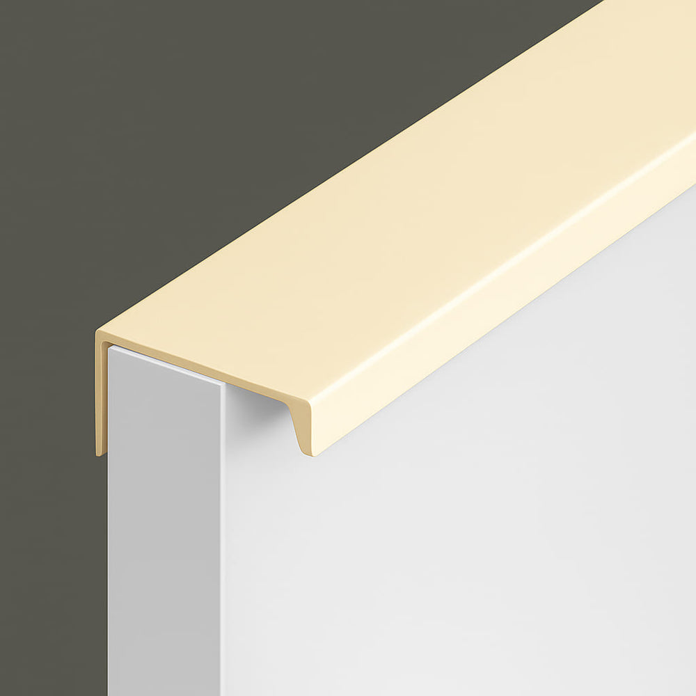 Poignée de meuble cuisine 200mm métal beige, finition contemporaine sur mesure