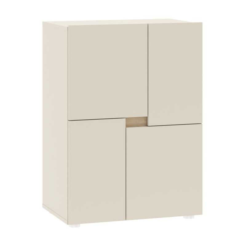 Bibliothèque enfant compacte 60x85cm coloris cachemire, meuble sur mesure fabrication française