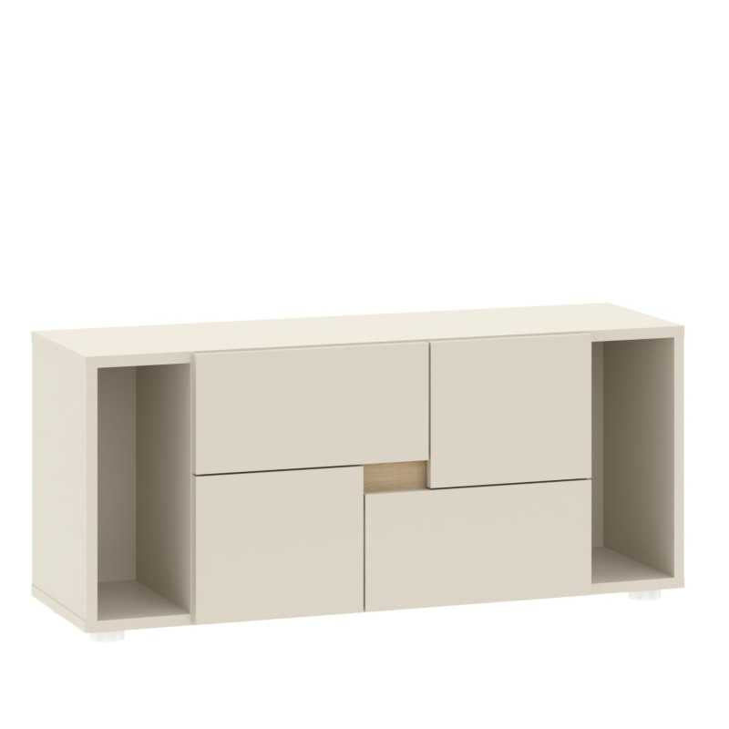 Bibliothèque enfant basse 92x40cm coloris cachemire, meuble sur mesure chambre enfant