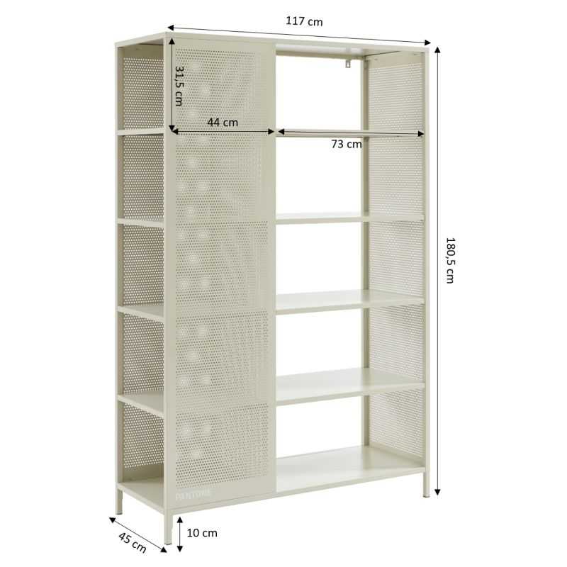 Bibliothèque PANTONE métal beige sable 117x180cm