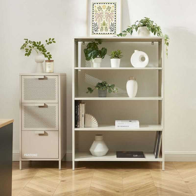Bibliothèque PANTONE métal beige sable h145cm