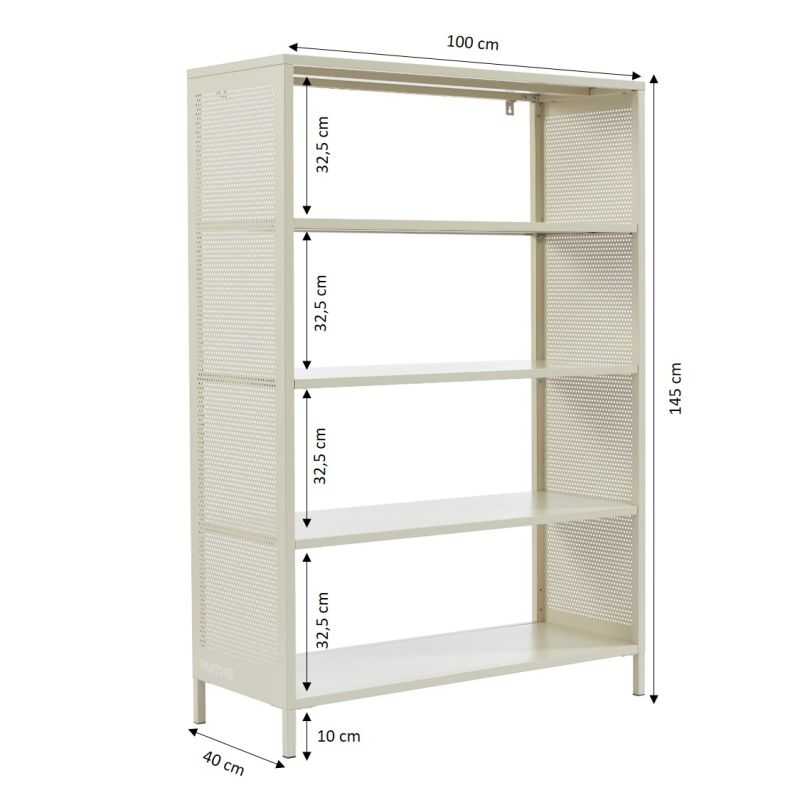 Bibliothèque PANTONE métal beige sable h145cm
