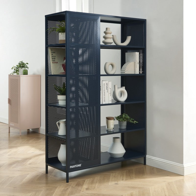 Bibliothèque PANTONE métal bleu nuit 117x180cm