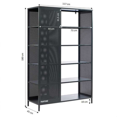Bibliothèque PANTONE métal gris anthracite h180cm