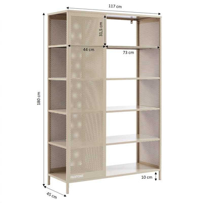 Bibliothèque PANTONE métal taupe h180cm