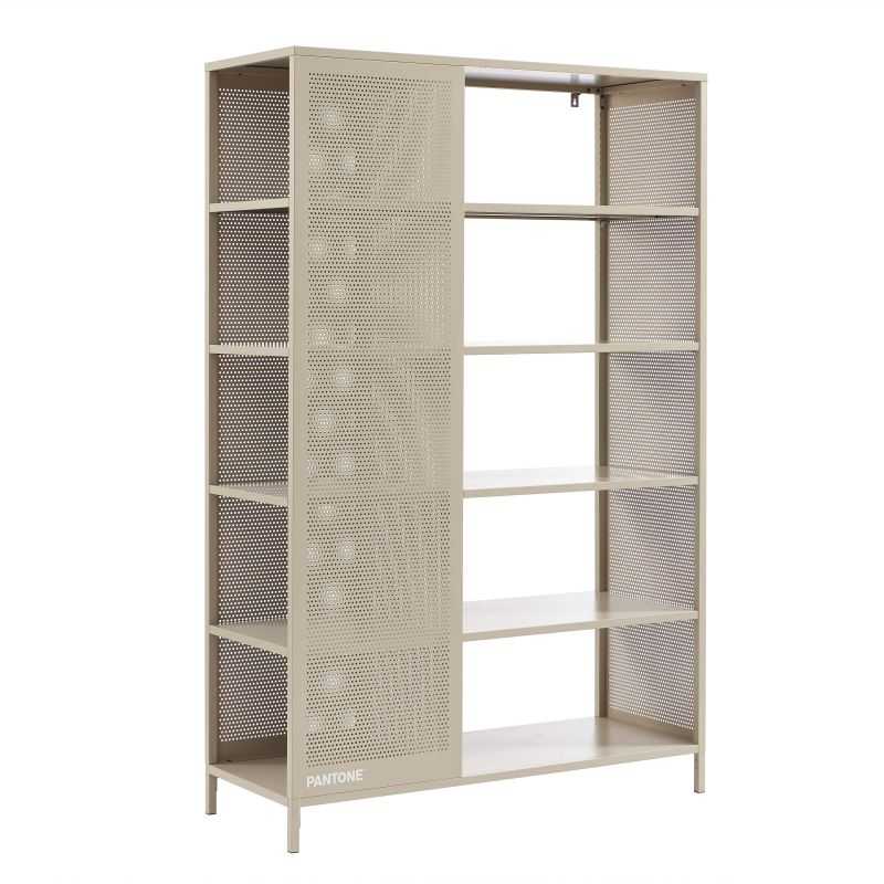 Bibliothèque PANTONE métal taupe h180cm