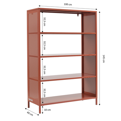 Bibliothèque PANTONE métal terracotta 100x145cm