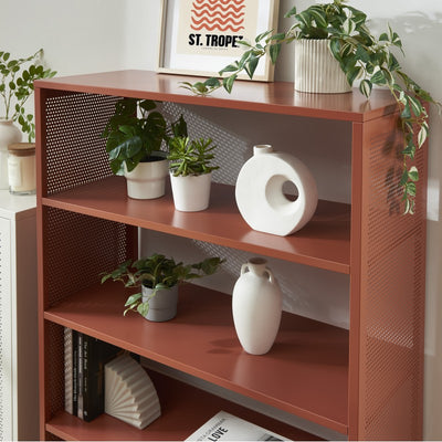 Bibliothèque PANTONE métal terracotta 100x145cm
