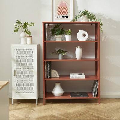 Bibliothèque PANTONE métal terracotta 100x145cm