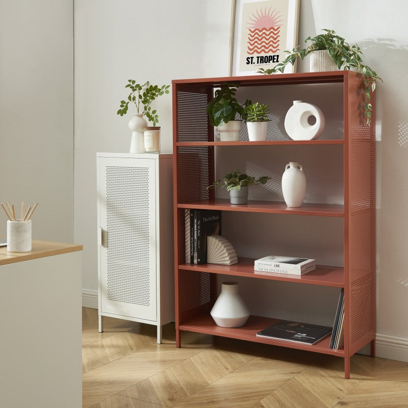 Bibliothèque PANTONE métal terracotta 100x145cm