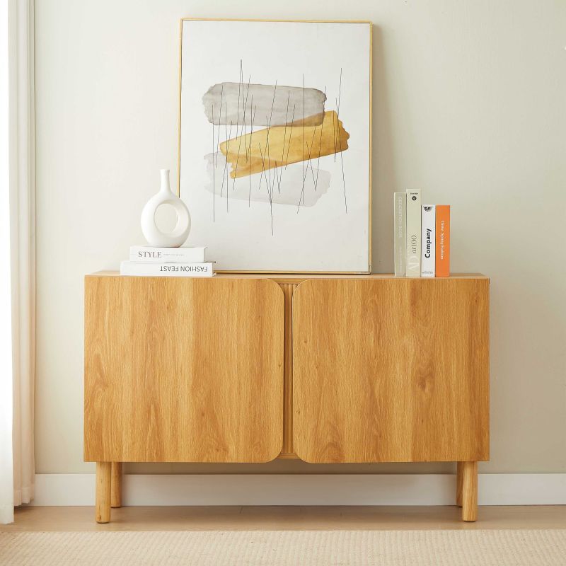 Buffet BRAGA effet chêne 2 portes 120cm