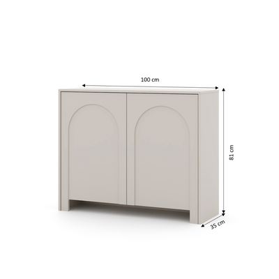 Buffet EDDA coloris cachemire 2 portes 100cm
