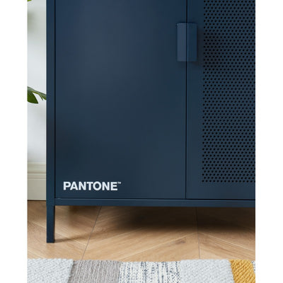 Buffet PANTONE métal bleu 2 portes 75cm