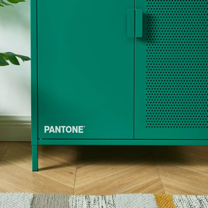 Buffet PANTONE métal vert émeraude 2 portes 75cm