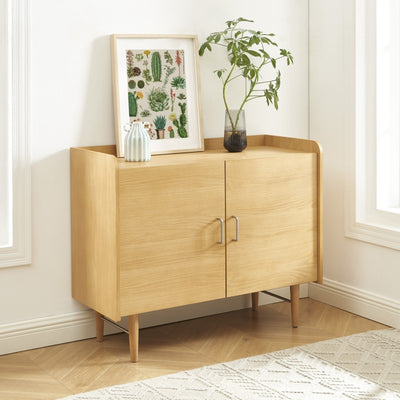 Buffet TWIGGY placage chêne 2 portes 100cm