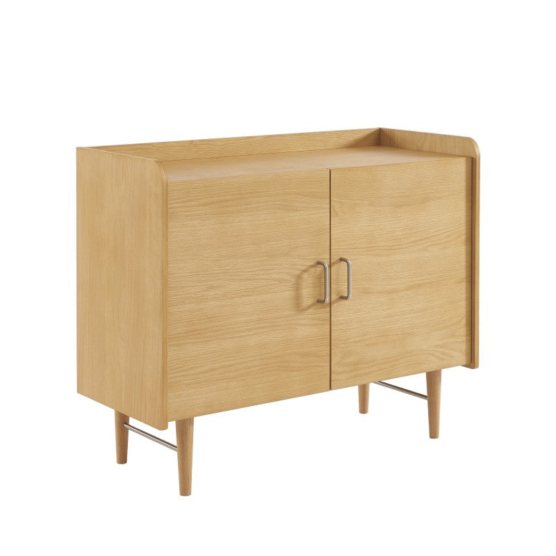 Buffet TWIGGY placage chêne 2 portes 100cm