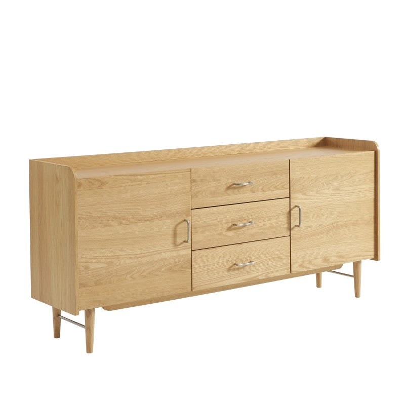Buffet TWIGGY placage chêne 2 portes 180cm