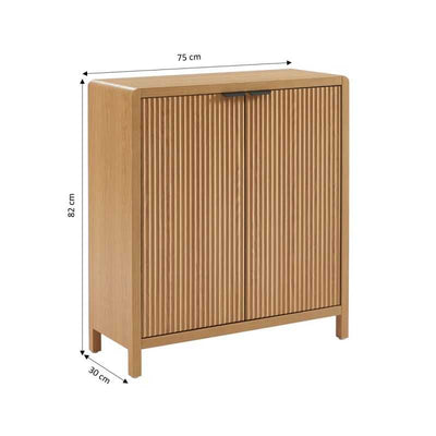 Buffet UTICA effet chêne 2 portes 75cm