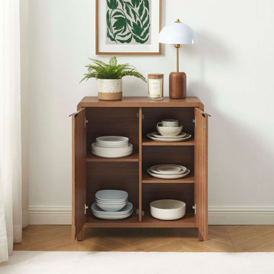 Buffet UTICA effet noyer 2 portes 75cm