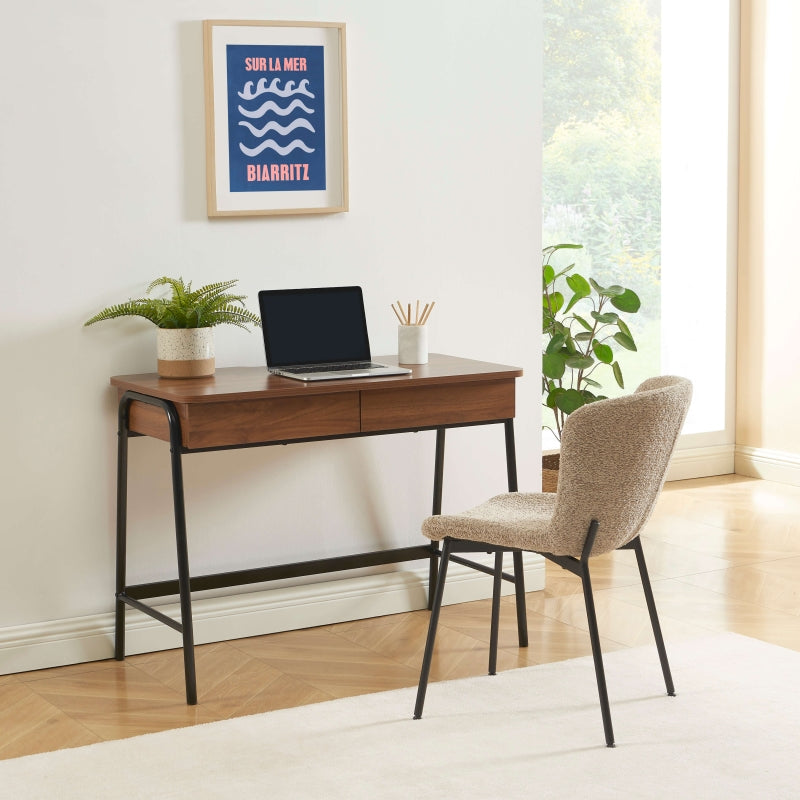 Bureau ESRA effet noyer et noir 100cm