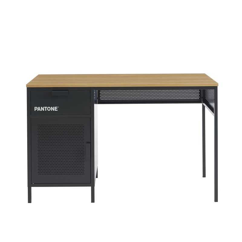 Bureau métal gris anthracite 120cm PANTONE, design moderne pour espace de travail