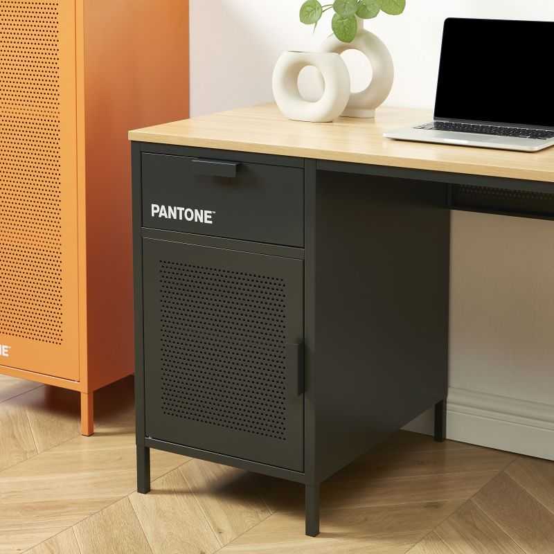 Bureau PANTONE métal gris anthracite 120cm