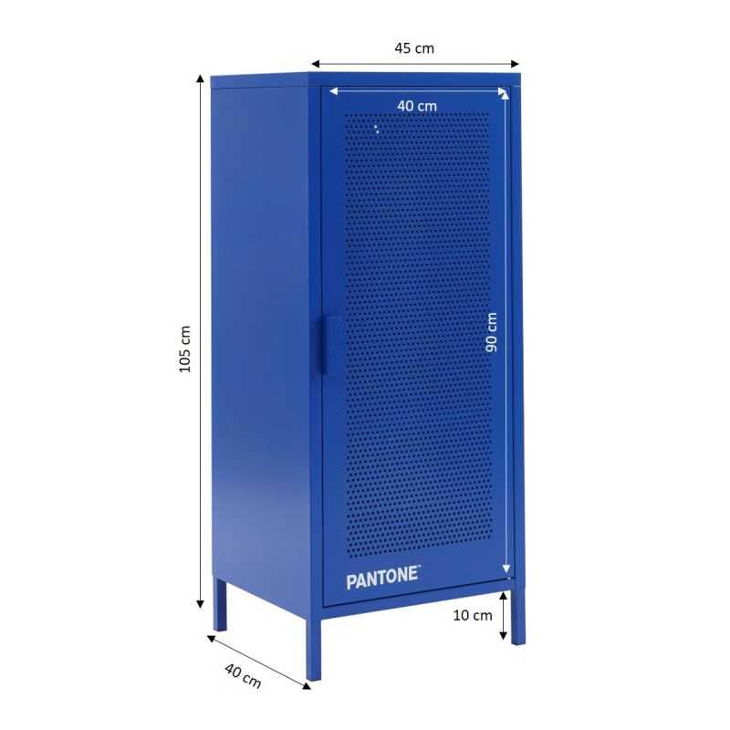 Caisson de bureau PANTONE métal bleu électrique h105cm