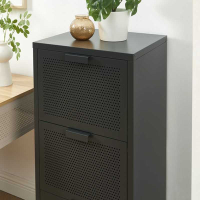 Caisson de bureau PANTONE métal gris anthracite 3 tiroirs h105cm