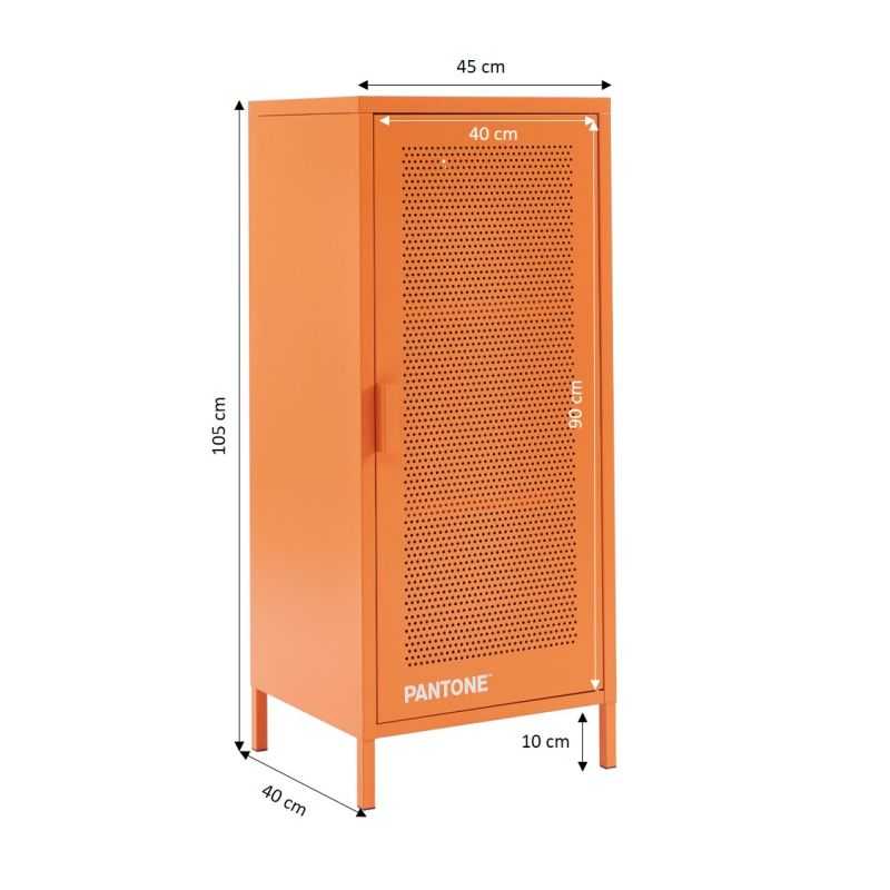 Caisson de bureau PANTONE métal orange h105cm