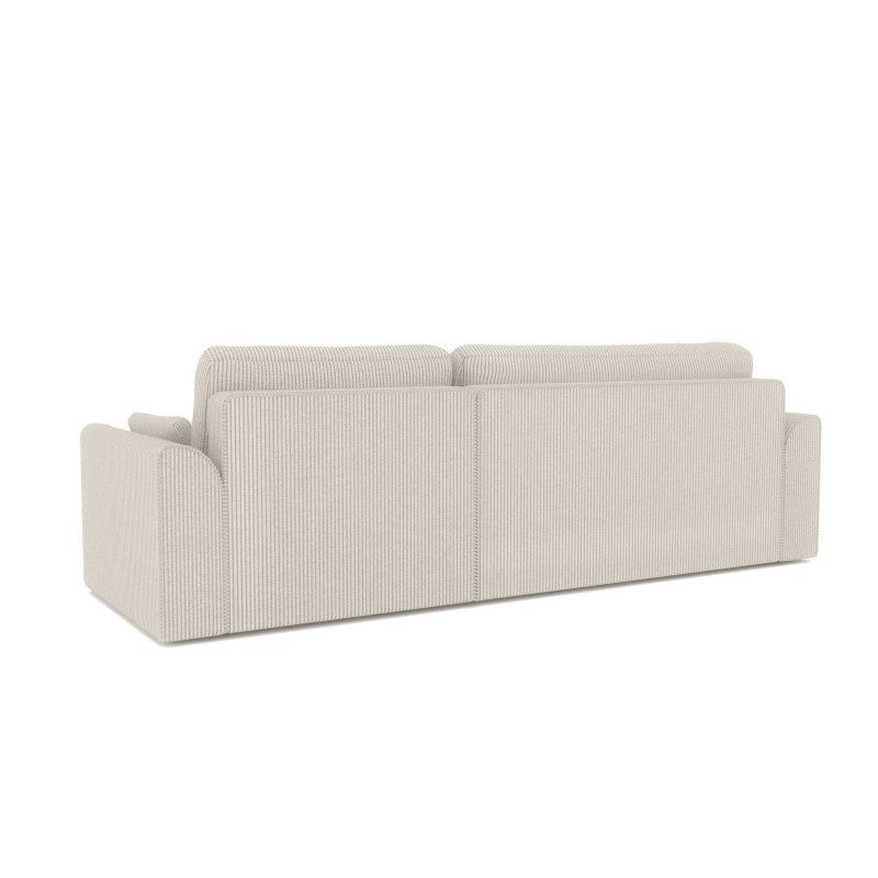 Canapé d'angle convertible CAPUCINS 4 places velours côtelé beige
