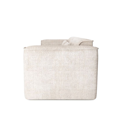 Canapé droit fixe NUNA 3 places tissu beige